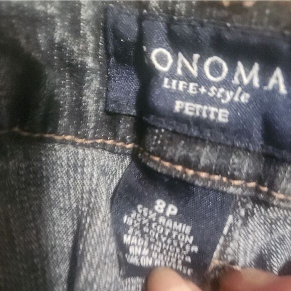 Sonoma Life&Style 8P Charcoal Gray Pockets Zipper Women’s Capri Jeans - Picture 2 of 6